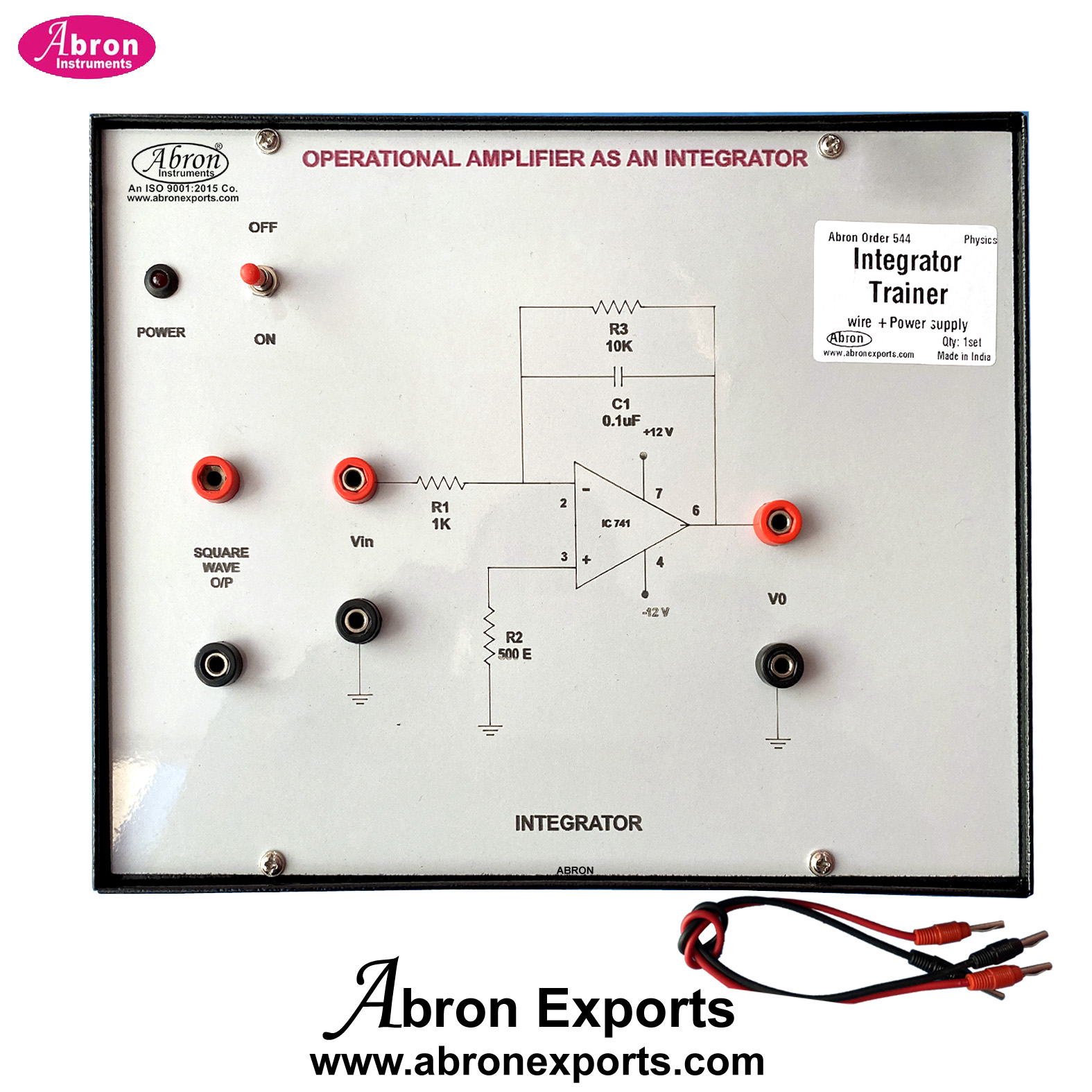 Study Operational Amplifier Integrating Defferentiating Output to Study on CRO Training Board Supply Abron AE-1249B 